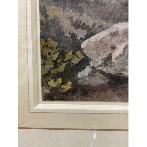 83 - George Barrett RA (1732 - 1784), rocky outcrop, watercolour, 23cm x 36cm, framed