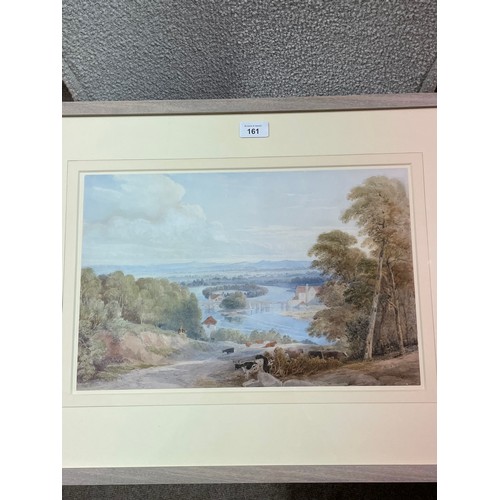 161 - Samuel Jackson (1794 - 1869), extensive landscape, watercolour, 27cm x 41cm, framed