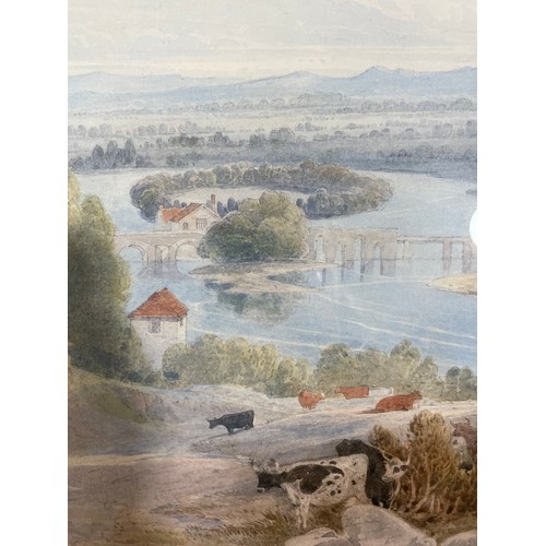 161 - Samuel Jackson (1794 - 1869), extensive landscape, watercolour, 27cm x 41cm, framed