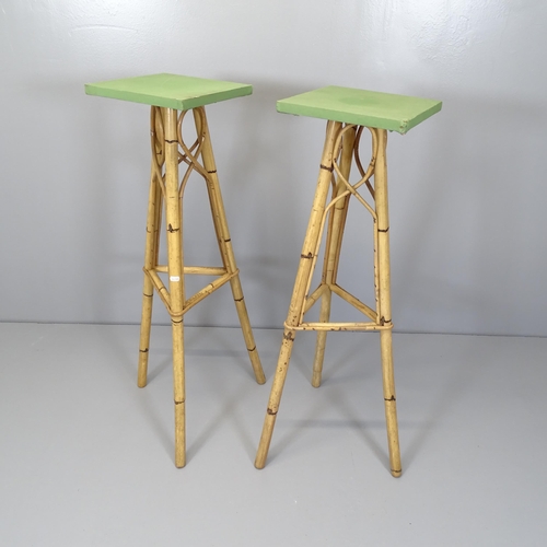 2506 - Pair of bamboo plant stands, H102cm