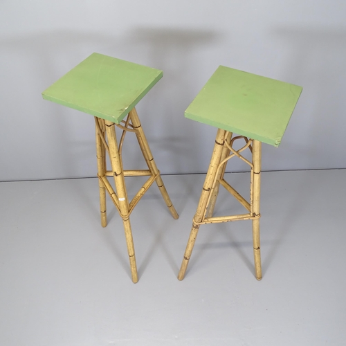 2506 - Pair of bamboo plant stands, H102cm