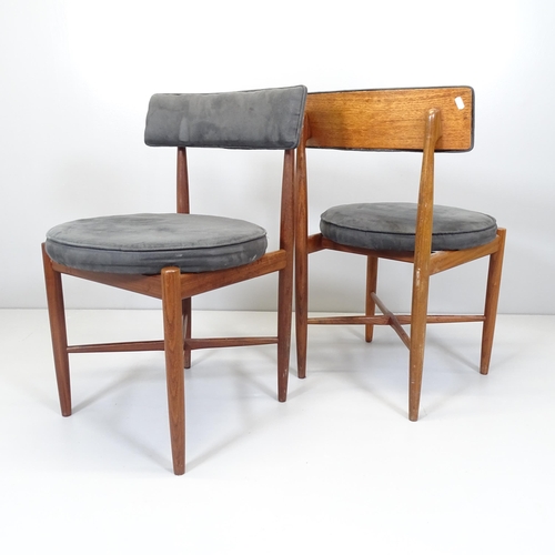 2545 - A pair of mid-century teak and upholstered dining chairs, by Kofod Larsen for G-plan.