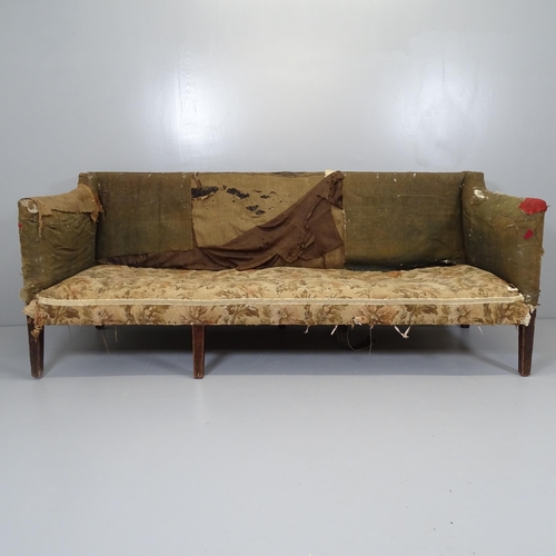 2564 - A Regency mahogany-framed three seater settee. 185x76x76cm. A/F.