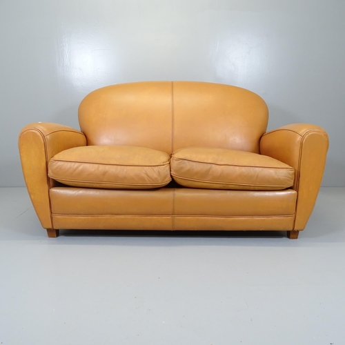 2567 - A contemporary French leather upholstered two-seater sofa.
160x85x95cm