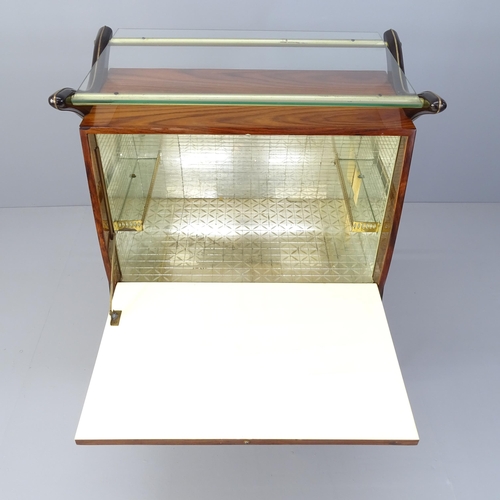 2045 - Cesare Lacca, a 1960s Italian cocktail bar trolley on wheels. 71x93x47cm