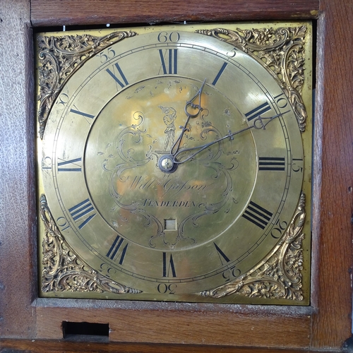 2063 - William Galson of Tenterden, A 19th century oak cased 30 hour longcase clock, with 12