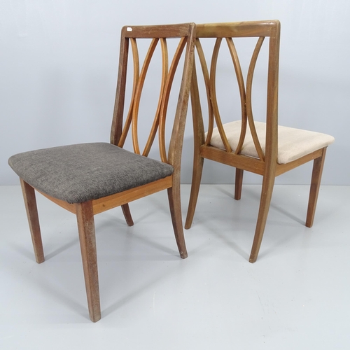 2095 - A mid-century G-Plan set of nine teak dining chairs. With maker's label.