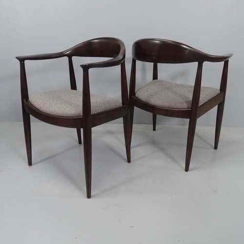 2189 - A pair of Hans Wegner Kennedy style armchairs in the mid-century Danish manner. WITH THE OPTION TO P... 