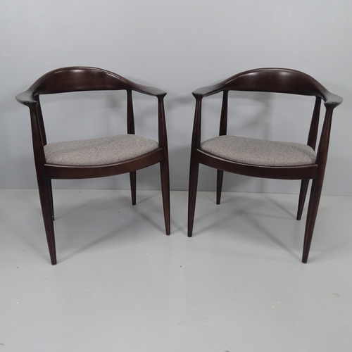 2190 - A pair of Hans Wegner Kennedy style armchairs in the mid-century Danish manner.