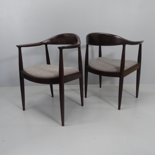 2190 - A pair of Hans Wegner Kennedy style armchairs in the mid-century Danish manner.