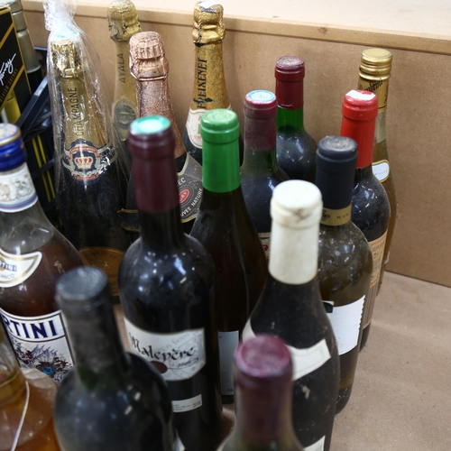 264 - A quantity of Vintage Champagne, wine, and various liqueurs, including both red and white wine, Tia ... 