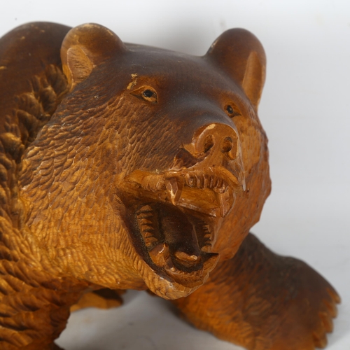 296 - A Hokkaido style pine bear sculpture, L30cm