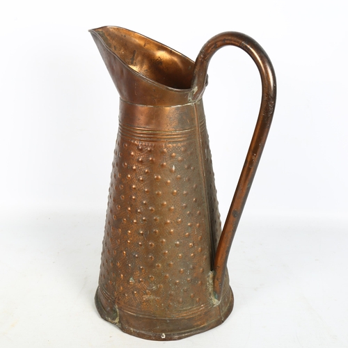 319 - R PERRY, SONS & CO - a Vintage copper water pitcher, H38cm