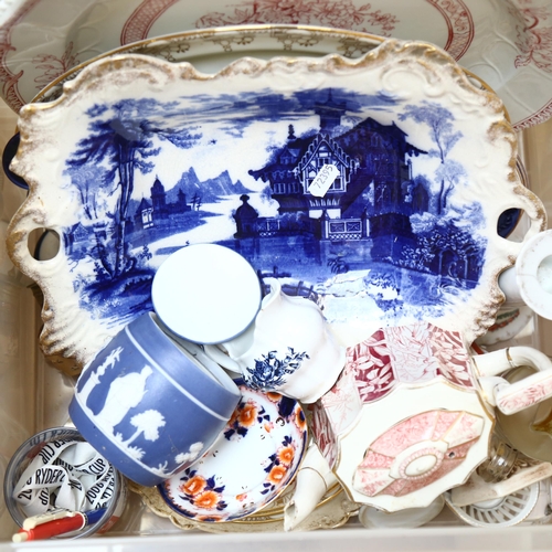 333 - A quantity of Vintage ceramics, including a large Copeland Spode serving platter, diameter 37cm, Boo... 