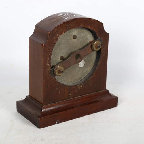 393 - A Vintage Jaeger of Paris dashboard 8-day clock converted to a mantel clock, with black dial and Rom... 