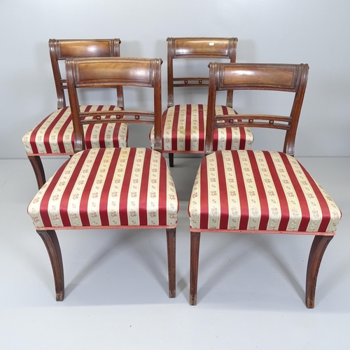 2665 - A set of four Georgian mahogany dining chairs.