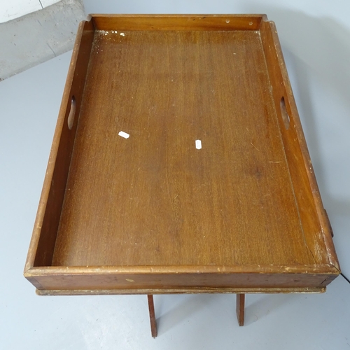 2693 - An antique mahogany butler's tray on stand. Overall 75x100x50cm