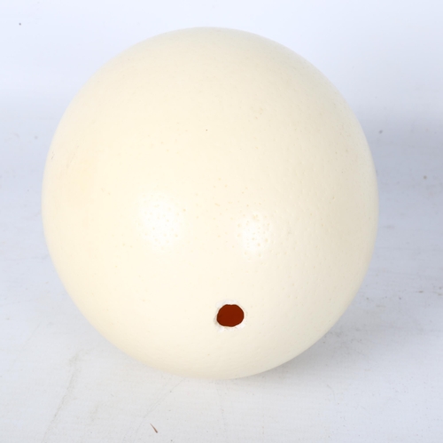 104 - An ostrich egg, H16cm