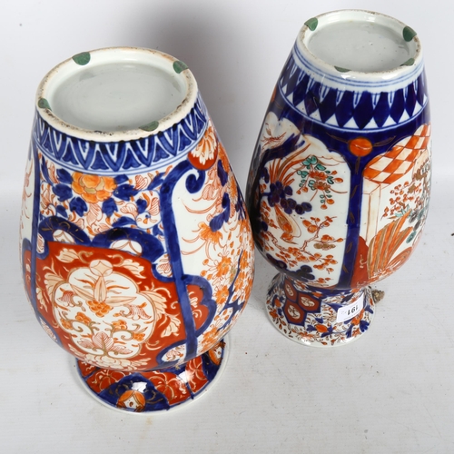 191 - 2 Chinese Imari baluster vases, both 31cm tall