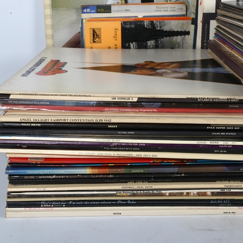 213 - A quantity of vinyl LPs, including artists such as Pink Floyd  (The Piper At The Gates Of Dawn), Jim... 