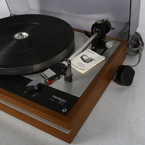 218 - THORENS - a TD160C turntable with fitted ortofon M15W super cartridge, in original packaging