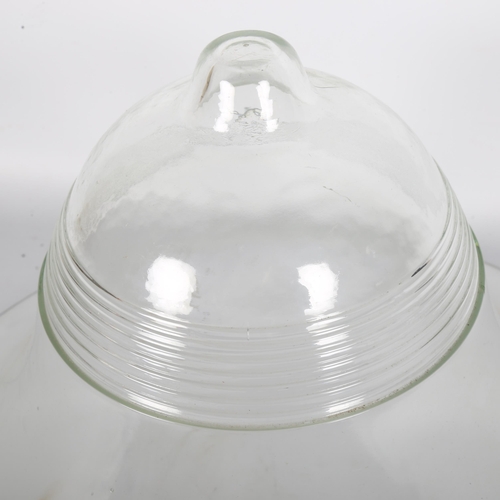 22 - A large bell-shaped glass cloche, diameter 50cm, height 32cm