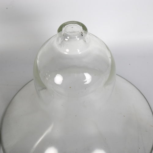 23 - A pair of small bell-shaped glass cloches, diameter 30cm, height 25cm