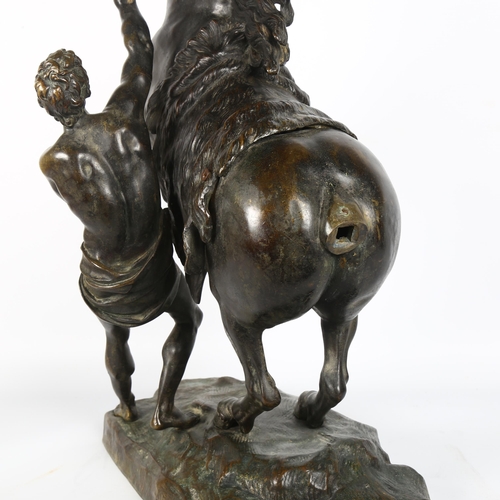 7 - After Guillaume Coustou, a bronze, study of 