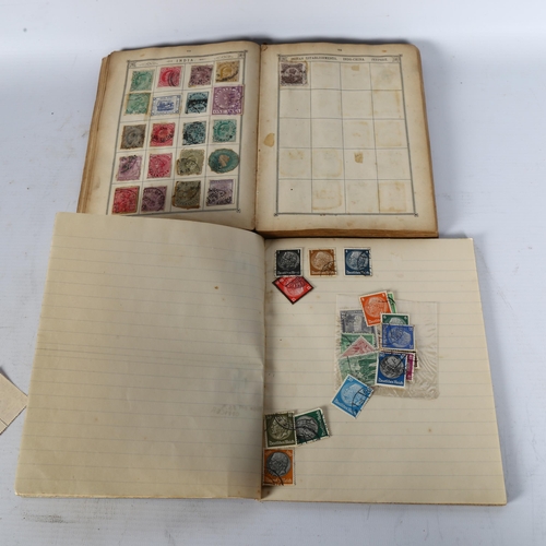 79 - A Lincoln stamp album partially filled, various European stamps, including German Empire, Great Brit... 