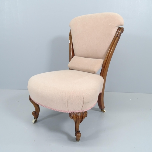 2198 - An antique walnut and upholstered metamorphic prayer chair.