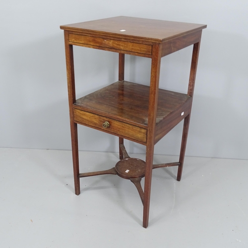 2219 - A 19th century two tier washstand, with single frieze drawer. 42x79x43cm