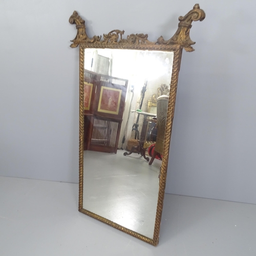 2256 - An antique gilt framed wall mirror. 76x124x5cm.