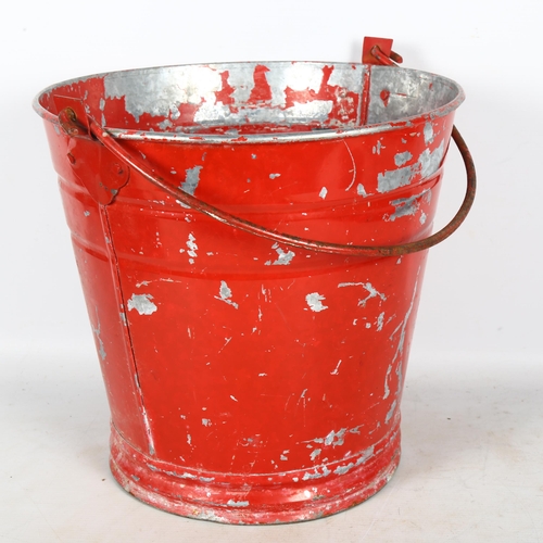 453 - A Vintage painted fire bucket, H29cm