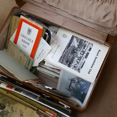 462 - A suitcase containing children's books, Royal Smithfield Club rotas, Royal ephemera etc