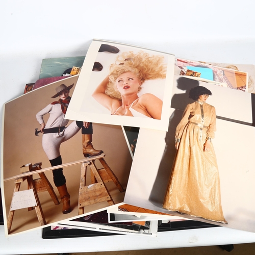 481 - A collection of fashion photos by Tessa Codrington, 1960s to 1980s, 3 prints mounted on board, etc