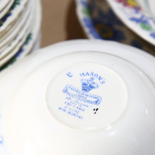 523 - A large quantity of Mason's Strathmore pattern bowls and plates of various sizes