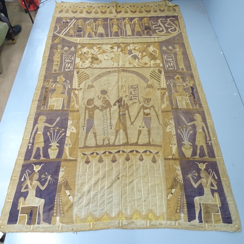 2295 - An early 20th century Egyptian wall hanging, with applique designs. 310x190cm.