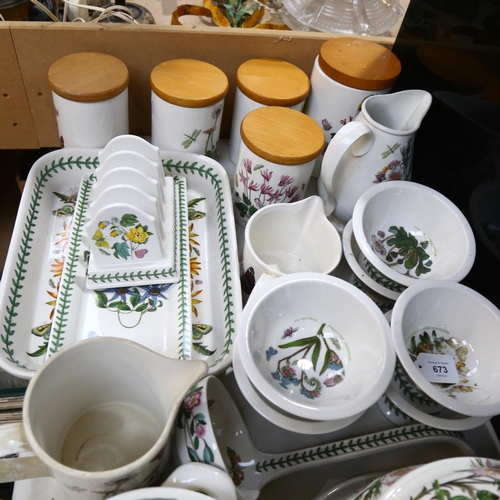 673 - Portmeirion, The Botanic Garden, a quantity of ceramic ware, including a large soup tureen, a smalle... 