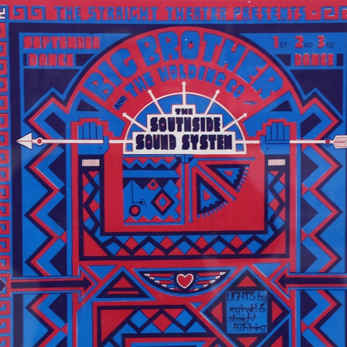 734 - Big Brother and the Holding Company, probably 1970s' reprint, poster for South Side Sound System 196... 