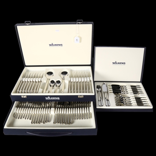 801 - A Wilkens, Silbermanufaktur Seit1810 stainless steel canteen of cutlery for 8 people, in original dr... 