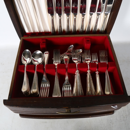 817 - A part canteen of James Dixon & Sons Ltd silver plated cutlery, in fitted single-drawer cabinet, ori... 