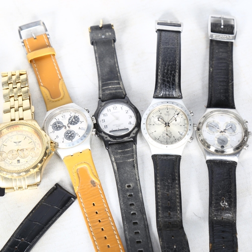 825 - A collection of modern wristwatches, to include Swatch, Timex and Seiko