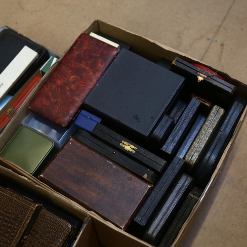 830 - 4 boxes of Vintage and other jewellery and watch boxes (all empty)