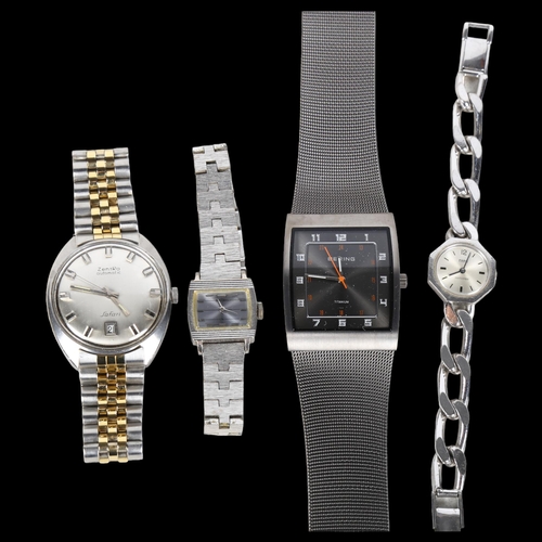 861 - A Zentra Safari automatic wristwatch with date aperture, a Titanium Bering wristwatch, and 2 others ... 