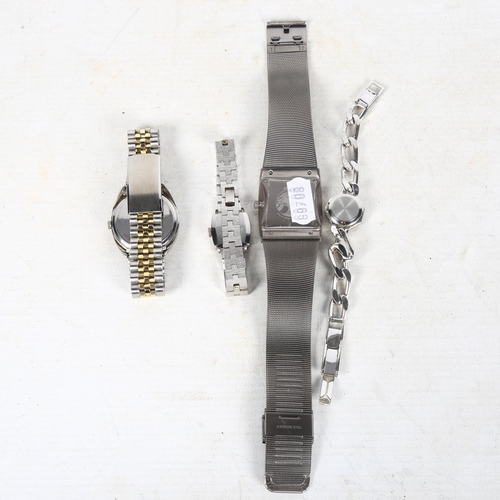 861 - A Zentra Safari automatic wristwatch with date aperture, a Titanium Bering wristwatch, and 2 others ... 