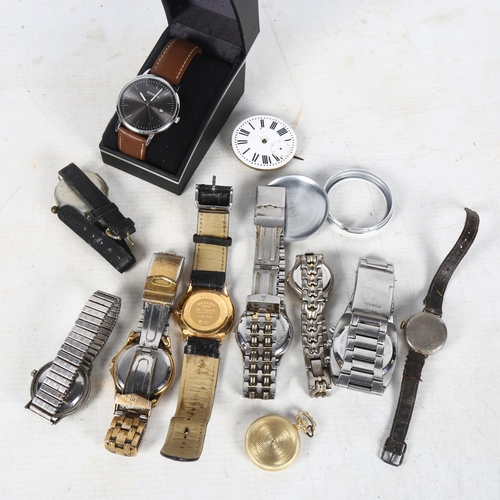 867 - A collection of modern wristwatches, including Accurist, Fossil, Avia and Rotary etc