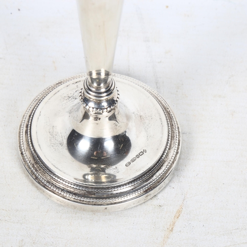 878 - A single silver candlestick, marked 925, H18cm