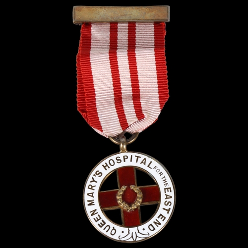 893 - An Elizabeth II silver with red and white enamel medallion, 