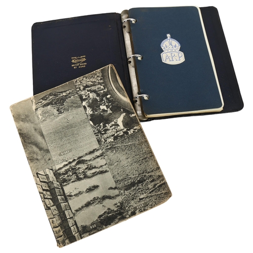 576 - A bound ARP issue notepad, trademark National British Bound Number 4340, and magazine The Army At Wa... 