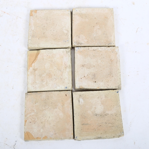 586 - A quantity of Delft pottery tiles, including several depicting windmills etc, 8cm square (6)